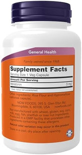 NOW Foods, Melatonin, 3 mg, 180 Veg Capsules